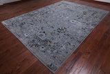Grey Persian Handmade Wool & Silk Rug - 8' 9" X 12' 1"