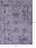 Grey Persian Tabriz Handmade Wool & Silk Rug - 8' 11" X 11' 11" - Golden Nile