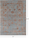 Persian Tabriz Hand Knotted Wool & Silk Rug - 9' 0" X 12' 2"