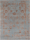 Persian Tabriz Hand Knotted Wool & Silk Rug - 9' 0" X 12' 2"