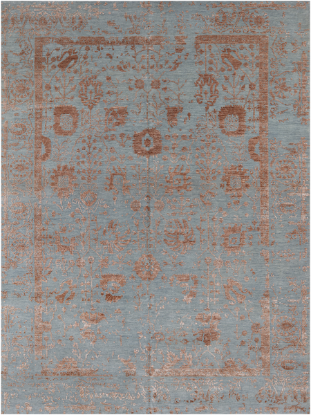 Persian Tabriz Hand Knotted Wool & Silk Rug - 9' 0" X 12' 2"