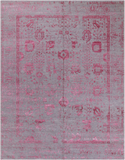 Grey Persian Tabriz Hand Knotted Wool & Silk Rug - 9' 0" X 11' 9"