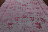Grey Persian Tabriz Hand Knotted Wool & Silk Rug - 9' 0" X 11' 9"