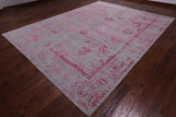 Grey Persian Tabriz Hand Knotted Wool & Silk Rug - 9' 0" X 11' 9"
