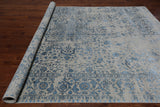 Ivory Persian Fine Serapi Hand Knotted Wool & Silk Rug - 8' 10" X 11' 9"