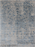Ivory Persian Fine Serapi Hand Knotted Wool & Silk Rug - 8' 10" X 11' 9"