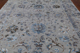 Grey Persian Tabriz Hand Knotted Wool & Silk Rug - 8' 10" X 11' 8"