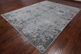 Grey Persian Tabriz Hand Knotted Wool & Silk Rug - 8' 10" X 11' 8"
