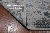 Grey Persian Tabriz Hand Knotted Wool & Silk Rug - 8' 10" X 11' 8"