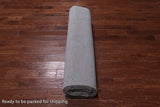 Grey Persian Tabriz Hand Knotted Wool & Silk Rug - 9' 0" X 12' 0"