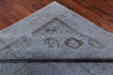 Grey Persian Tabriz Hand Knotted Wool & Silk Rug - 8' 10" X 12' 1"