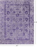 Grey Persian Tabriz Hand Knotted Wool & Silk Rug - 8' 7" X 11' 8" - Golden Nile