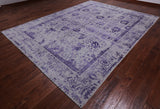 Grey Persian Tabriz Hand Knotted Wool & Silk Rug - 8' 7" X 11' 8"