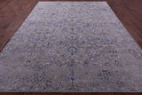 Grey Persian Tabriz Hand Knotted Wool & Silk Rug - 8' 10" X 11' 11" - Golden Nile