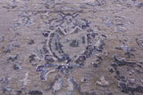 Grey Persian Tabriz Hand Knotted Wool & Silk Rug - 8' 10" X 11' 11" - Golden Nile