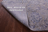 Grey Persian Tabriz Hand Knotted Wool & Silk Rug - 8' 10" X 11' 11" - Golden Nile