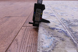 Grey Persian Tabriz Hand Knotted Wool & Silk Rug - 8' 10" X 11' 11" - Golden Nile