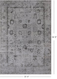 Grey Persian Tabriz Hand Knotted Wool & Silk Rug - 9' 11" X 14' 3"