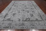 Grey Persian Tabriz Hand Knotted Wool & Silk Rug - 9' 11" X 14' 3"