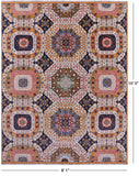 Geometric Persian Mamluk Hand Knotted Wool Rug - 8' 1" X 10' 3" - Golden Nile