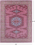 Pink Kazak Hand Knotted Wool Rug - 9' 0" X 12' 0" - Golden Nile