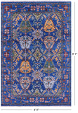 Blue Turkish Oushak Hand Knotted Wool Rug - 6' 0" X 9' 1" - Golden Nile