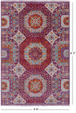 Geometric Persian Mamluk Hand Knotted Wool Rug - 4' 0" X 6' 2" - Golden Nile