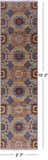 Geometric Persian Mamluk Hand Knotted Wool Runner Rug - 2' 7" X 10' 2" - Golden Nile