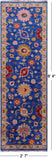 Blue Turkish Oushak Hand Knotted Wool Runner Rug - 2' 7" X 8' 4" - Golden Nile