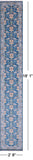 Blue Turkish Oushak Hand Knotted Wool Runner Rug - 2' 8" X 18' 1" - Golden Nile