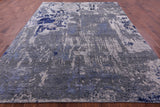 Abstract Contemporary Hand Knotted Wool & Silk Rug - 8' 10" X 11' 8" - Golden Nile