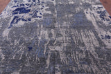Abstract Contemporary Hand Knotted Wool & Silk Rug - 8' 10" X 11' 8" - Golden Nile