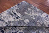 Abstract Contemporary Hand Knotted Wool & Silk Rug - 8' 10" X 11' 8" - Golden Nile