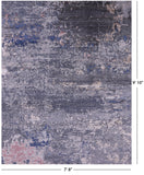 Abstract Contemporary Hand Knotted Wool & Silk Rug - 7' 8" X 9' 10" - Golden Nile