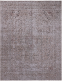 SUPER SALE Ivory Persian Vintage White Wash Handmade Wool Area Rug - 9' 5" X 12' 2"