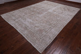 SUPER SALE Ivory Persian Vintage White Wash Handmade Wool Area Rug - 9' 5" X 12' 2"