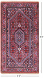 Red Persian Super Bijar Hand Knotted Wool Rug - 2' 6" X 4' 8" - Golden Nile