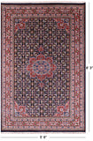 Blue Persian Super Bijar Hand Knotted Wool Rug - 5' 6" X 8' 3" - Golden Nile
