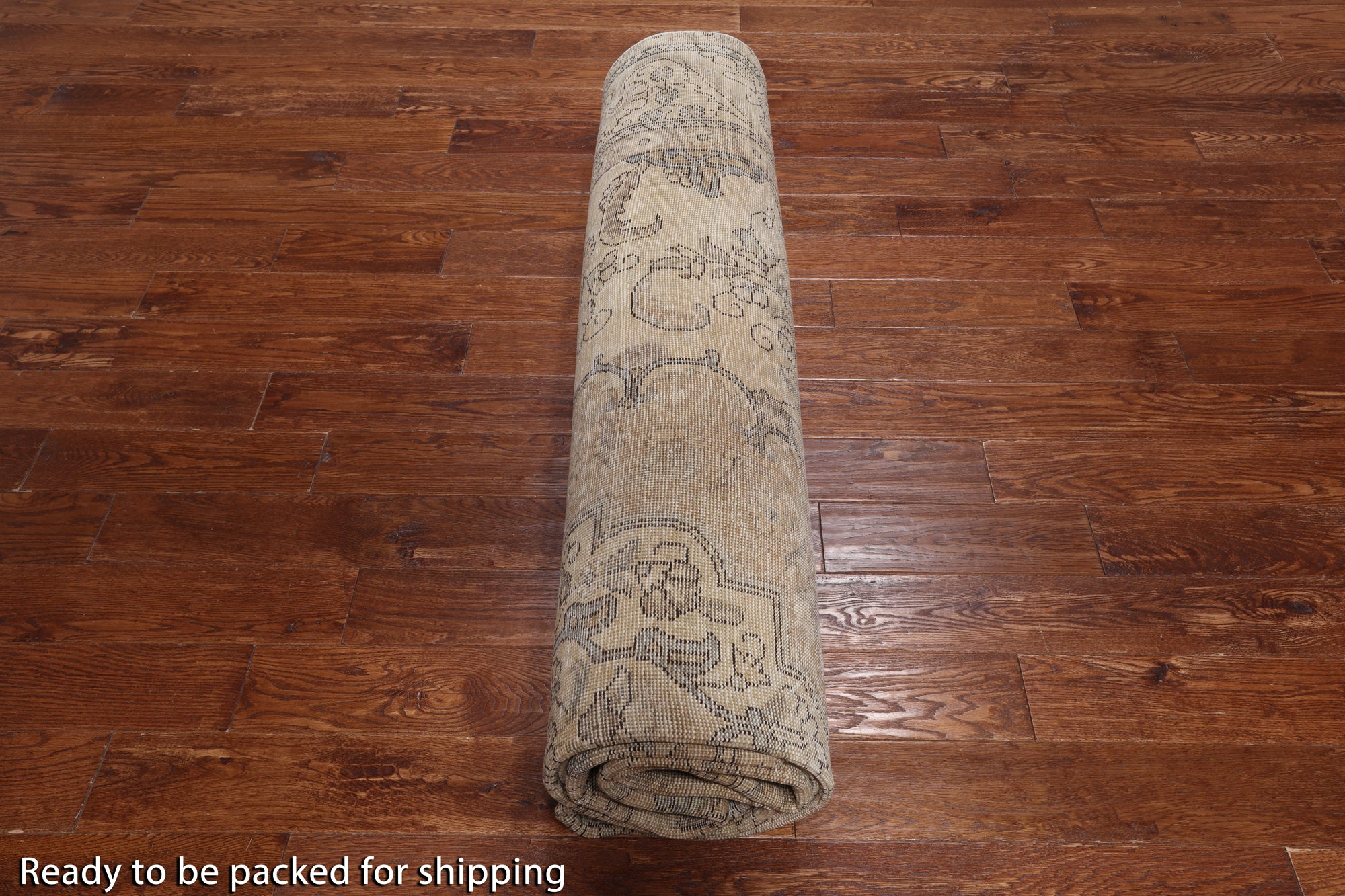 SUPER SALE Persian Vintage White Wash Hand Knotted Wool Area Rug - 9' 5" X 12' 3"