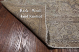 SUPER SALE Persian Vintage White Wash Hand Knotted Wool Area Rug - 9' 5" X 12' 3"