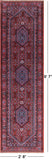 Red Persian Super Bijar Hand Knotted Wool Runner Rug - 2' 8" X 9' 7" - Golden Nile