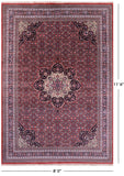 Red Persian Super Bijar Hand Knotted Wool Rug - 8' 0" X 11' 6" - Golden Nile