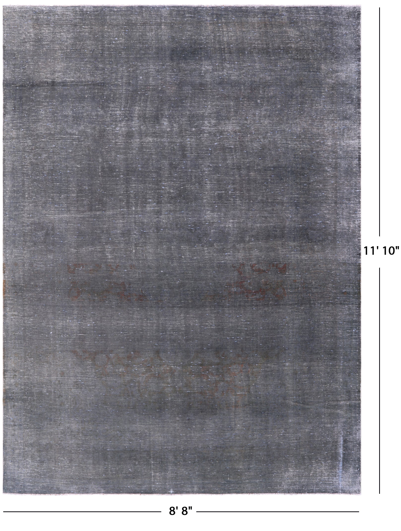 Persian Overdyed Hand Knotted Wool Rug - 8' 8" X 11' 10" - Golden Nile
