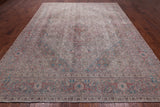 SUPER SALE Ivory Persian Overdyed Hand Knotted Wool Rug - 9' 7" X 11' 10"