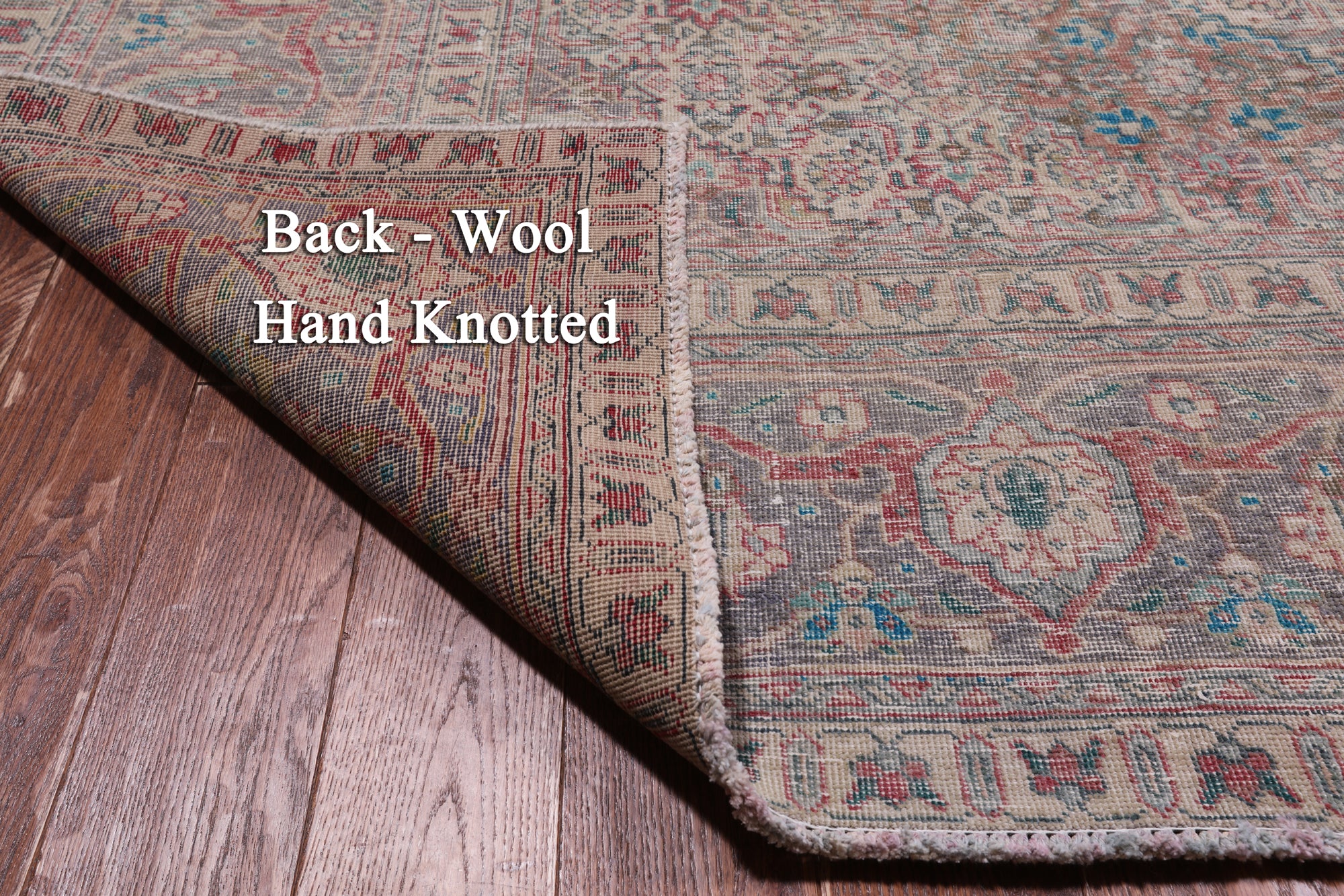 SUPER SALE Ivory Persian Overdyed Hand Knotted Wool Rug - 9' 7" X 11' 10"