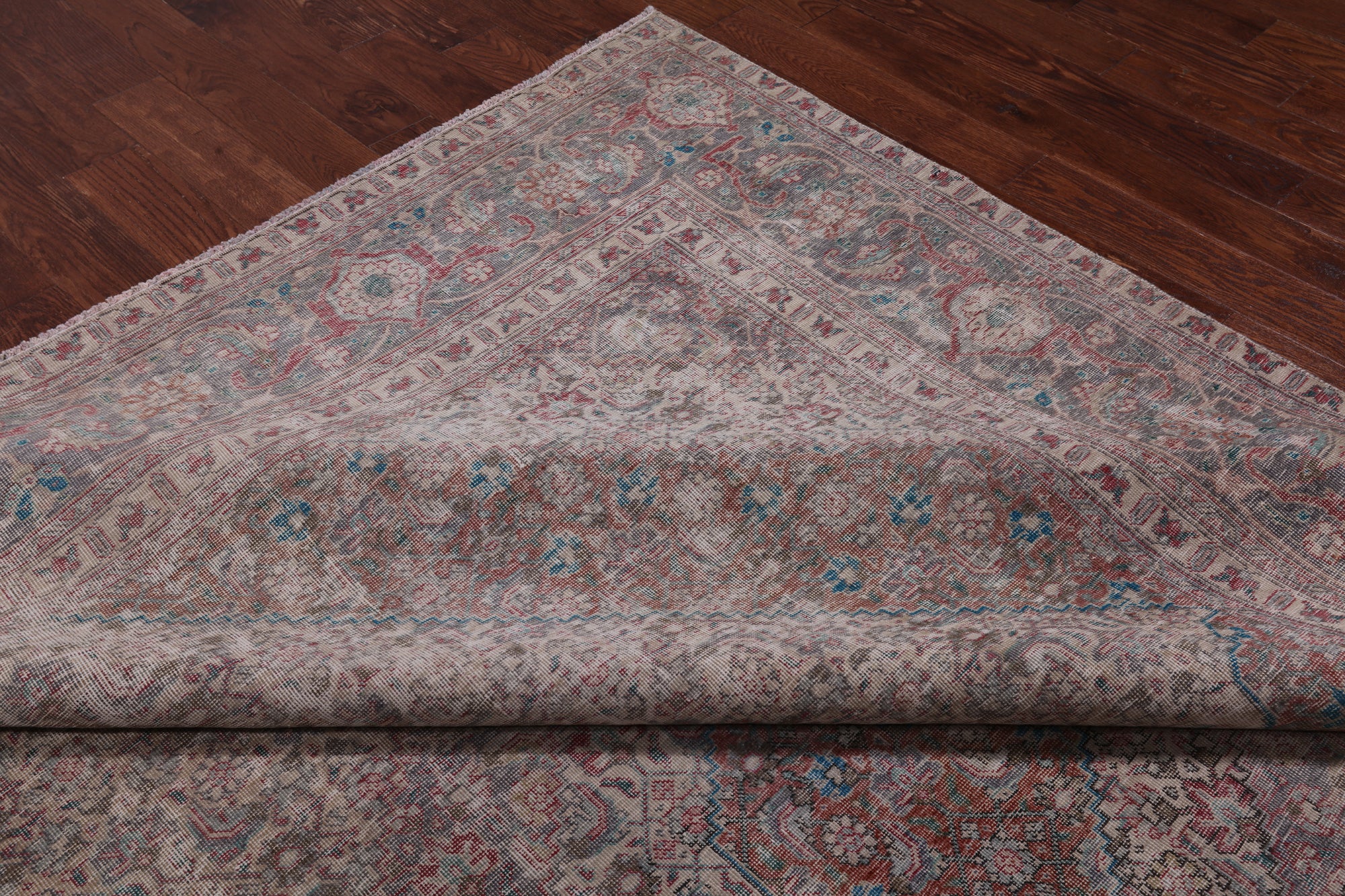 SUPER SALE Ivory Persian Overdyed Hand Knotted Wool Rug - 9' 7" X 11' 10"