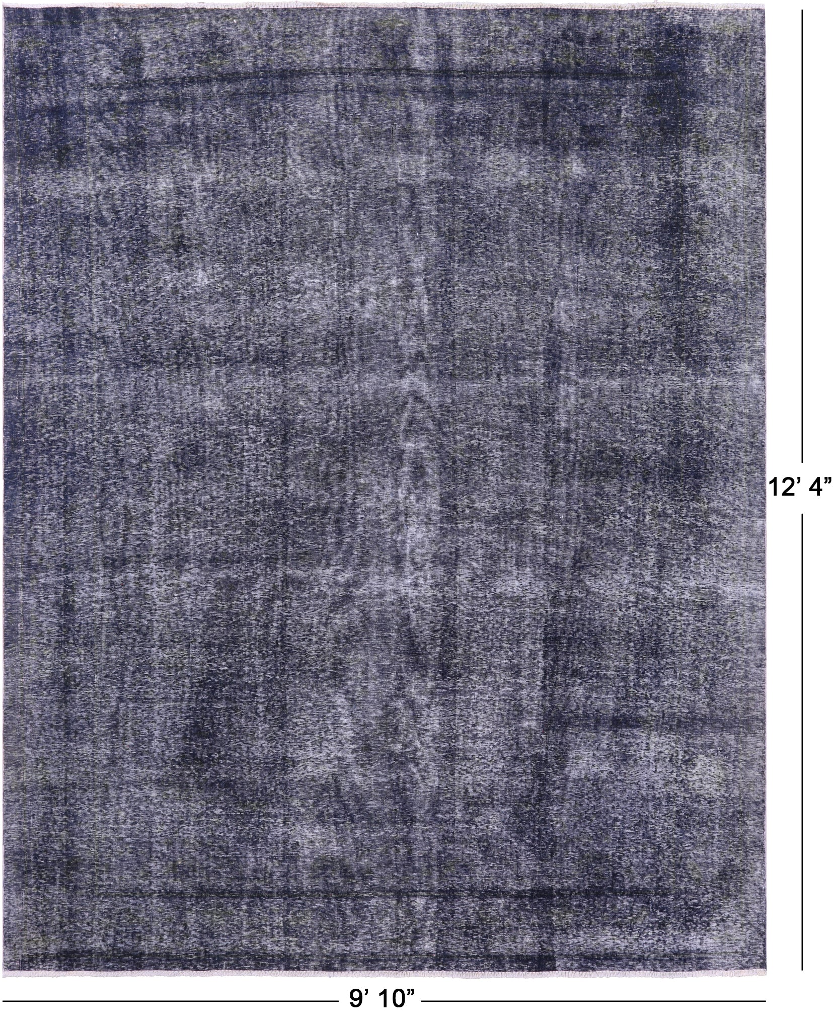 Persian Overdyed Hand Knotted Wool Rug - 9' 10" X 12' 4" - Golden Nile