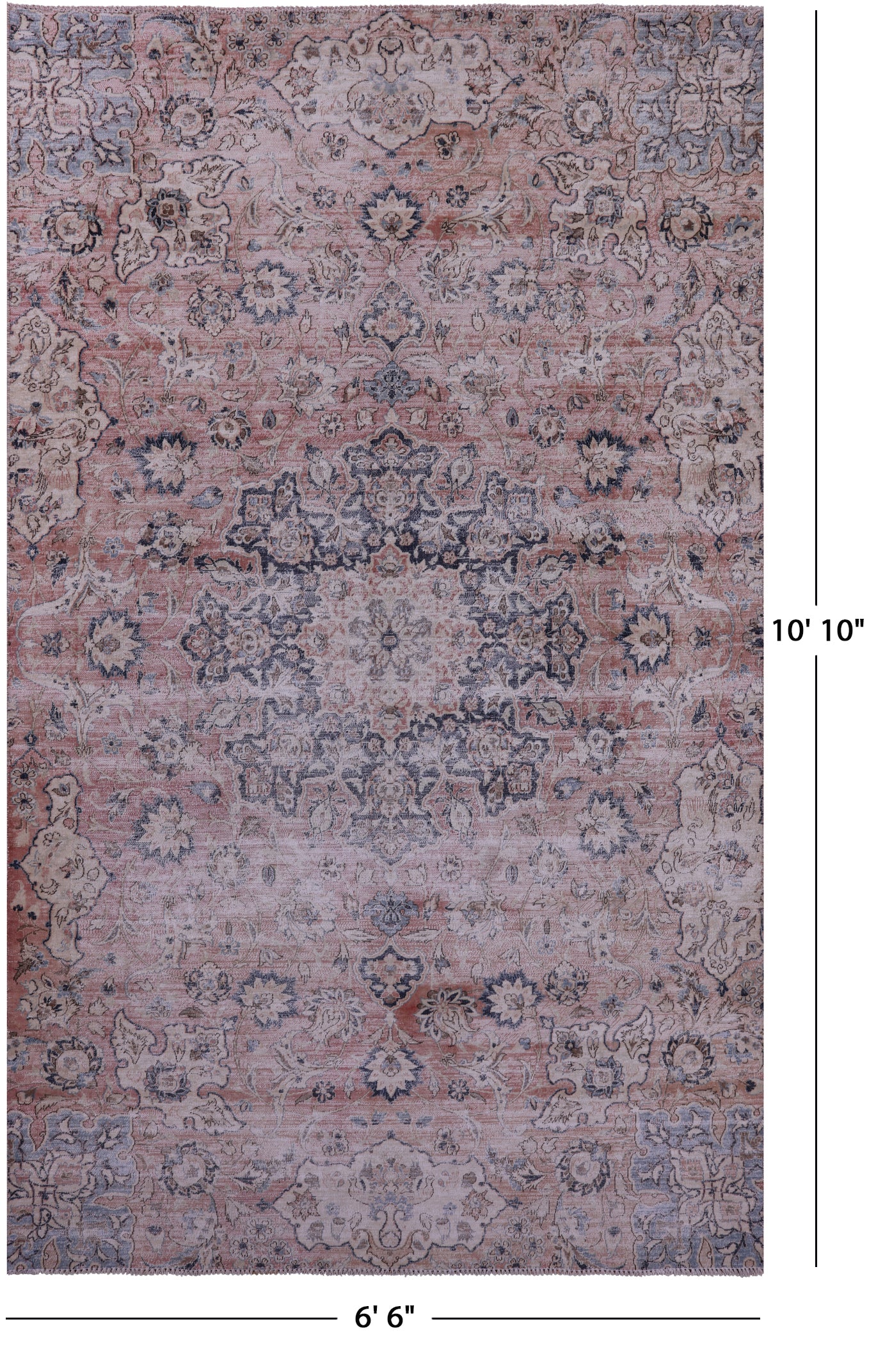 Persian Overdyed Handmade Wool Rug - 6' 6" X 10' 10" - Golden Nile