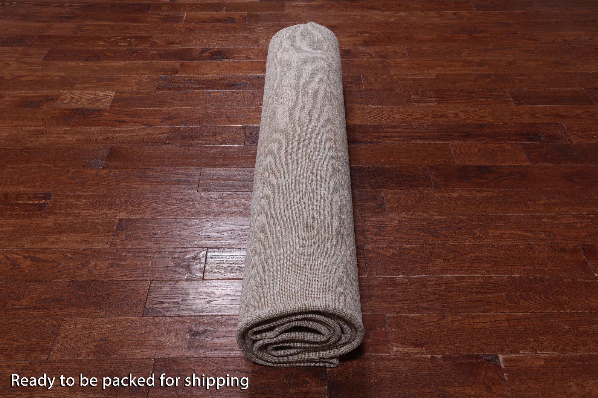 SUPER SALE Ivory Persian Vintage White Wash Hand Knotted Wool Rug - 9' 3" X 13' 0"