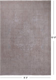 SUPER SALE Ivory Persian Vintage White Wash Hand Knotted Wool Rug - 9' 3" X 13' 0"